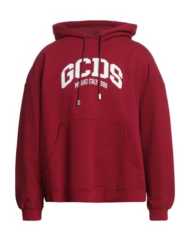 Shop Gcds Man Sweatshirt Burgundy Size M Cotton