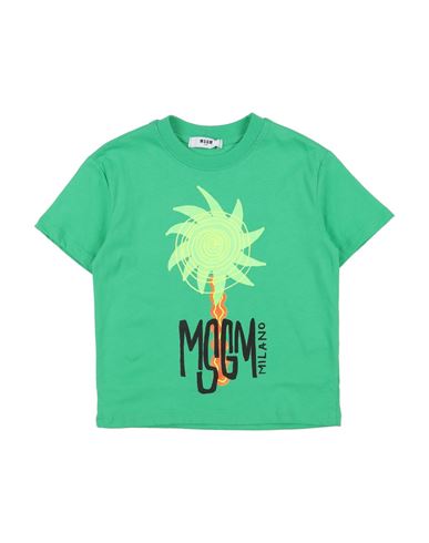 Msgm Babies'  Toddler Boy T-shirt Green Size 6 Cotton