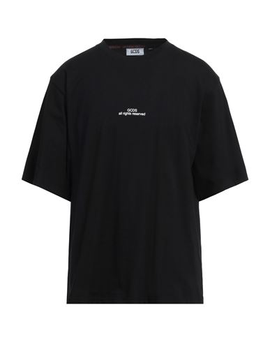 Gcds Man T-shirt Black Size Xxl Cotton