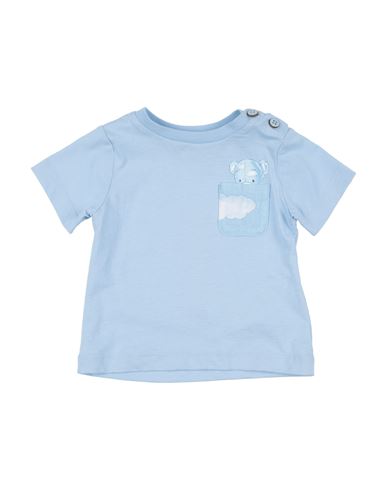 Shop Monnalisa Newborn Boy T-shirt Sky Blue Size 3 Cotton