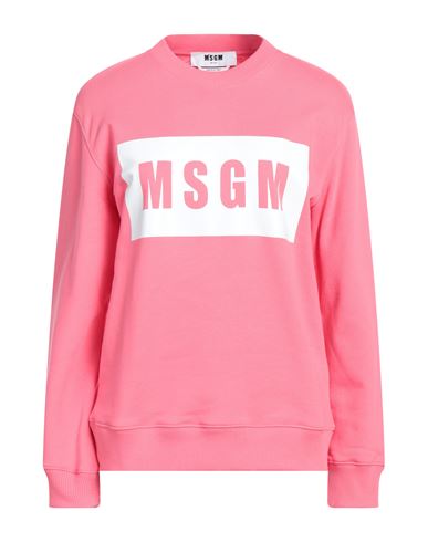 Msgm Woman Sweatshirt Magenta Size L Cotton