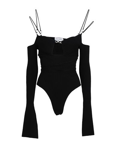Shop Mach & Mach Woman Bodysuit Black Size L Viscose, Polyester