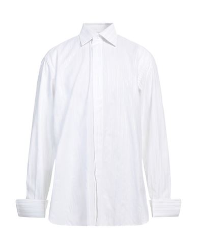 Shop Brioni Man Shirt White Size 17 Cotton