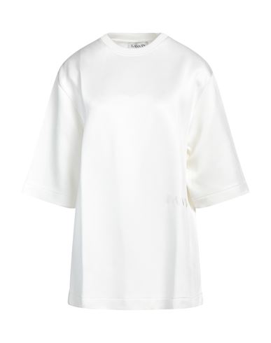 Lanvin Woman T-shirt Off White Size L Viscose, Cotton, Polyester, Polyamide, Elastane
