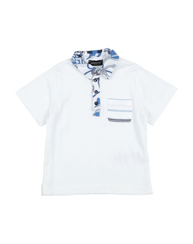 Shop Monnalisa Toddler Boy Polo Shirt White Size 6 Cotton