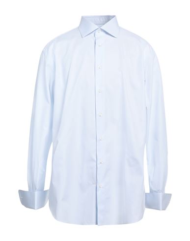 Brioni Man Shirt Sky Blue Size 17 ½ Cotton