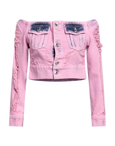 Shop Gcds Woman Top Pink Size L Cotton