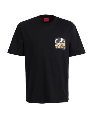 Shop Hugo Man T-shirt Black Size L Cotton