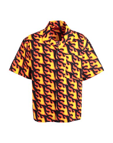 Shop Hugo Man Shirt Orange Size L Cotton