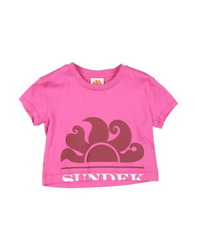 Shop Sundek Toddler Girl T-shirt Fuchsia Size 6 Cotton In Pink