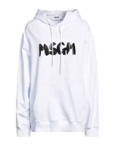Shop Msgm Woman Sweatshirt White Size L Cotton