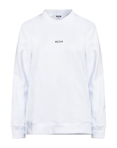 Shop Msgm Woman Sweatshirt White Size L Cotton