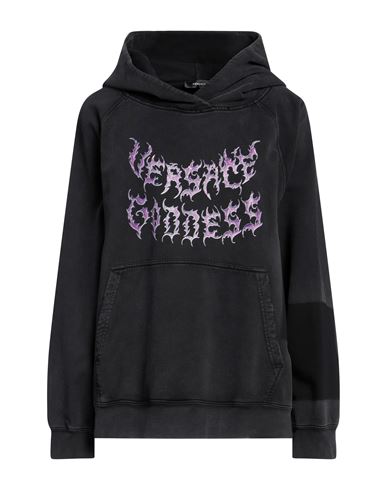 Shop Versace Woman Sweatshirt Steel Grey Size 6 Cotton
