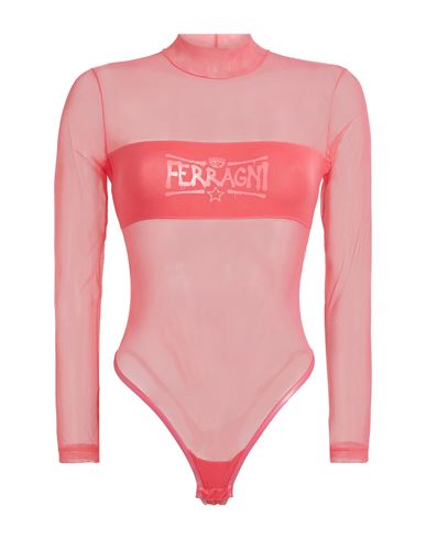 Shop Chiara Ferragni Woman Bodysuit Pink Size M Polyamide, Elastane