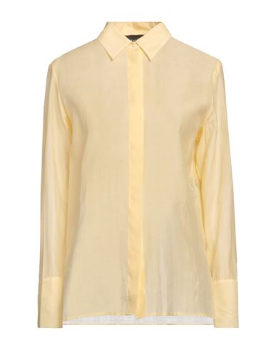 The Kooples Woman Shirt Yellow Size 3 Cotton, Silk