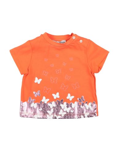 Simonetta Newborn Girl T-shirt Orange Size 3 Cotton, Elastane In Orange