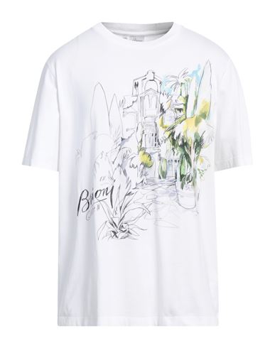 Shop Brioni Man T-shirt White Size Xxl Cotton