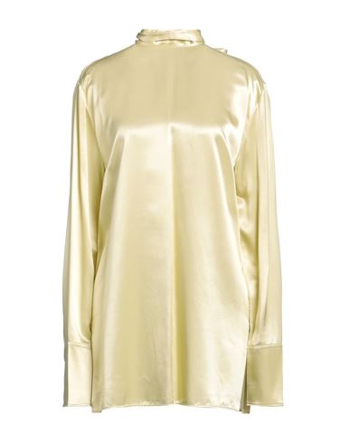 Shop Jil Sander Woman Shirt Light Yellow Size 4 Viscose, Cupro