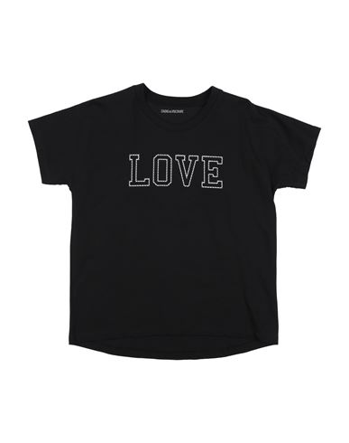 Zadig & Voltaire Toddler Girl T-shirt Black Size 6 Cotton