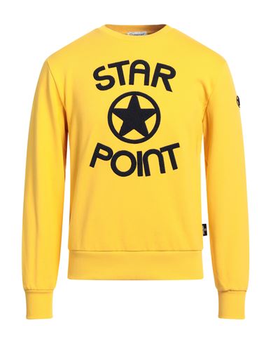 Star Point Man Sweatshirt Yellow Size L Cotton In Yellow