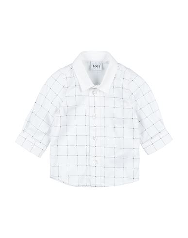 Shop Hugo Boss Boss Newborn Boy Shirt White Size 3 Cotton