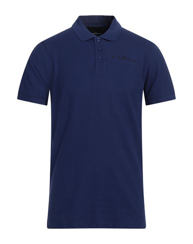 Shop John Richmond Man Polo Shirt Blue Size Xxl Cotton