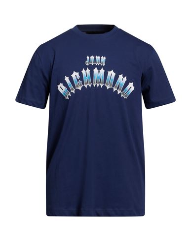 Shop John Richmond Man T-shirt Blue Size Xxl Cotton