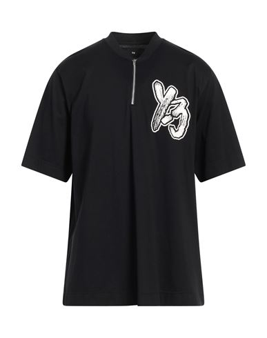 Y-3 Man T-shirt Black Size L Cotton, Eco Polyester In Black