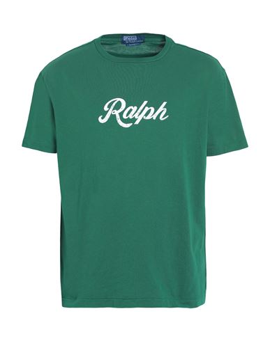 Shop Polo Ralph Lauren Man T-shirt Emerald Green Size L Cotton