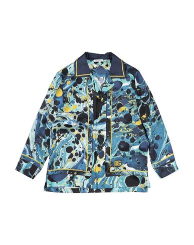 Dolce & Gabbana Toddler Boy Shirt Midnight Blue Size 5 Silk In Blue