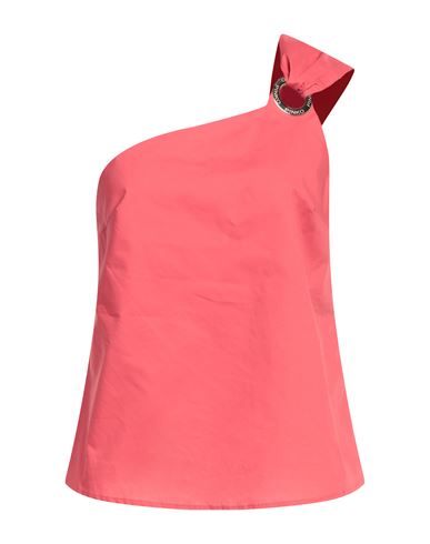 Shop Pinko Woman Top Coral Size 10 Cotton In Red