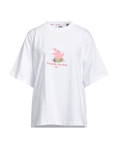 Shop Gcds Woman T-shirt White Size S Cotton