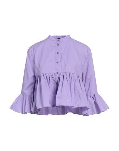 Pinko Woman Shirt Lilac Size 10 Cotton In Purple