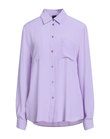 Pinko Woman Shirt Lilac Size 8 Acetate, Silk In Purple