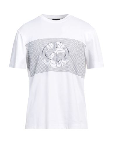 Shop Giorgio Armani Man T-shirt White Size 44 Cotton, Viscose