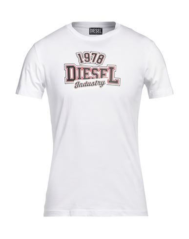 Shop Diesel Man T-shirt White Size Xxl Cotton