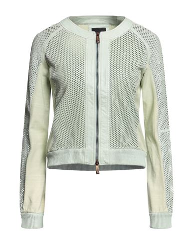 Shop Pinko Woman Sweatshirt Light Green Size 6 Ovine Leather, Cotton, Elastane