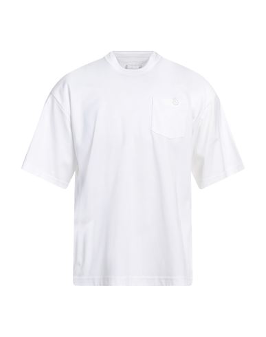 Shop Sacai Man T-shirt White Size 2 Cotton, Rayon