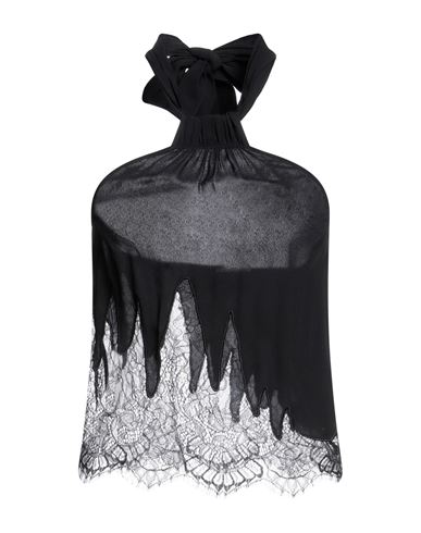 Patrizia Pepe Sera Woman Top Black Size 10 Viscose, Polyamide