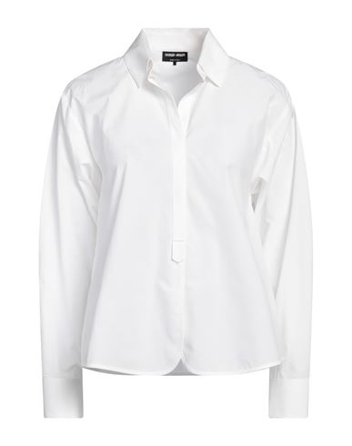 Shop Giorgio Armani Woman Top White Size 8 Cotton