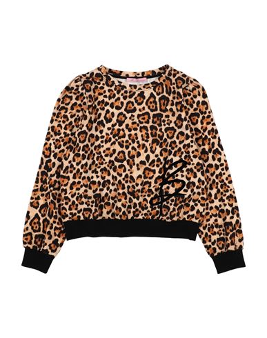 Miss Blumarine Toddler Girl Sweatshirt Sand Size 6 Cotton, Elastane In Multi