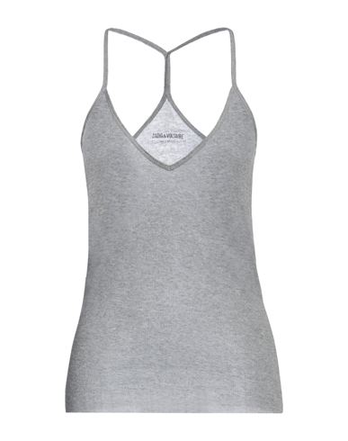 Zadig & Voltaire Woman Tank Top Light Grey Size L Modal In Gray