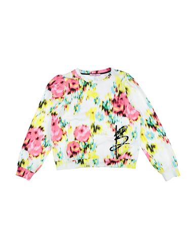 Miss Blumarine Toddler Girl Sweatshirt White Size 6 Cotton, Elastane In Multi
