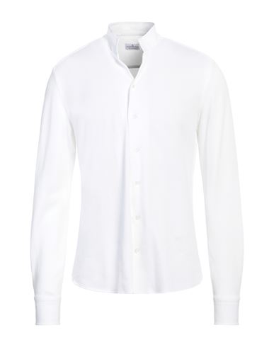 Sonrisa Man Shirt White Size 17 Cotton, Elastane