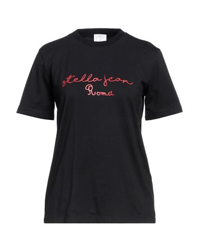 Stella Jean Woman T-shirt Black Size 8 Cotton