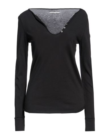 Zadig & Voltaire Woman T-shirt Black Size M Cotton