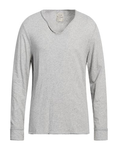 Zadig & Voltaire Man T-shirt Light Grey Size M Cotton