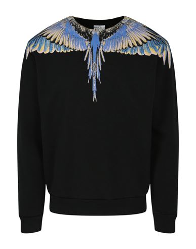 Shop Marcelo Burlon County Of Milan Marcelo Burlon Icon Wings Crewneck Sweatshirt Man Sweatshirt Black Size S Cotton