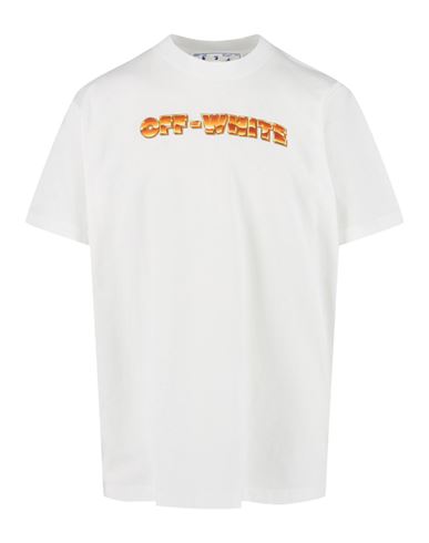 Off-white Arrows-print Crewneck T-shirt Man T-shirt White Size S Cotton