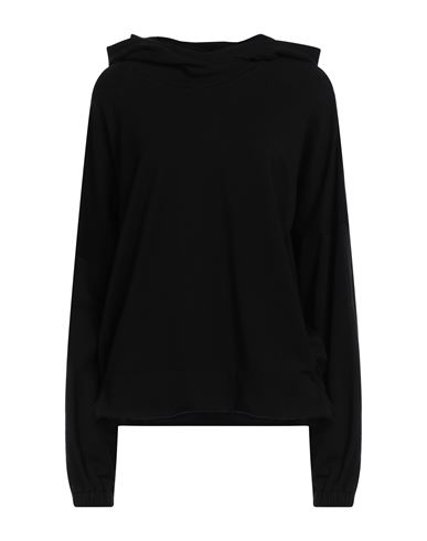 Shop Deha Woman Sweatshirt Black Size Xs Modal, Cotton, Elastic Fibres